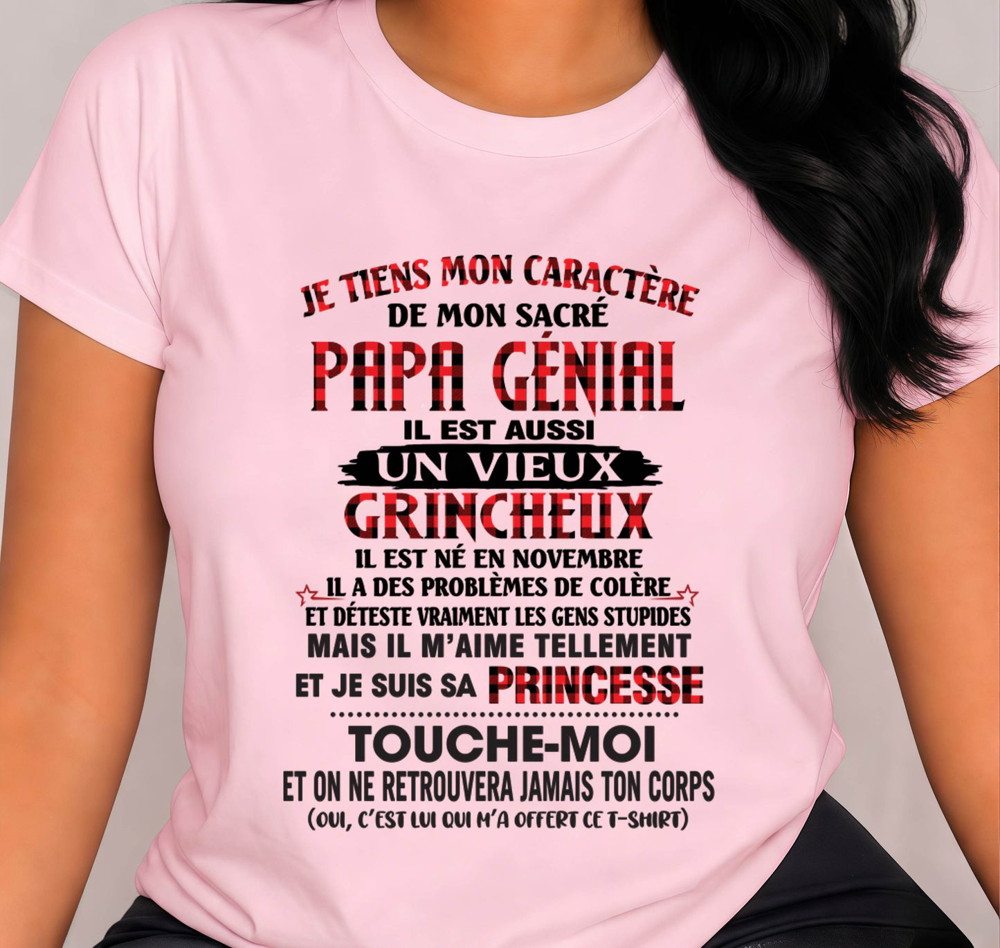 NOVEMBRE / FILLE À PAPA GÂTÉE ET FIÈRE - CADEAU DE PAPA - TLEE11 (SKU2605-355-11)