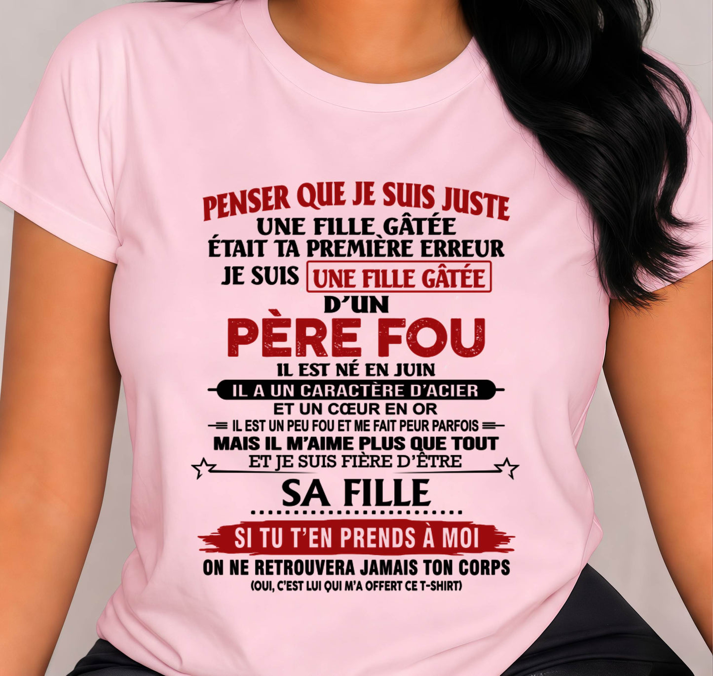 JUIN / PAPA FOU, FILLE GÂTÉE - CADEAU DE PAPA - TLEE06 (SKU2605-354-06)
