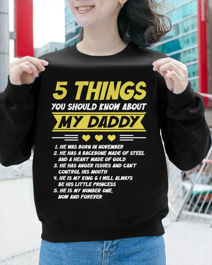 NOVEMBER - 5 THINGS YOU SHOULD KNOW ABOUT MY DADDY - FROM DAD - TLEE11 (SKU2606-53-11)