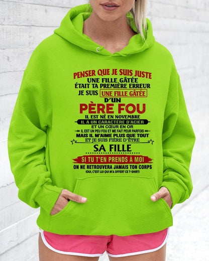 NOVEMBRE / PAPA FOU, FILLE GÂTÉE - CADEAU DE PAPA - TLEE11 (SKU2605-354-11)
