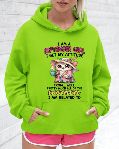 SEPTEMBER GIRL – I GET MY ATTITUDE FROM MY FAMILY - FOR WOMEN - TLEE09 (SKU2604-294-09)