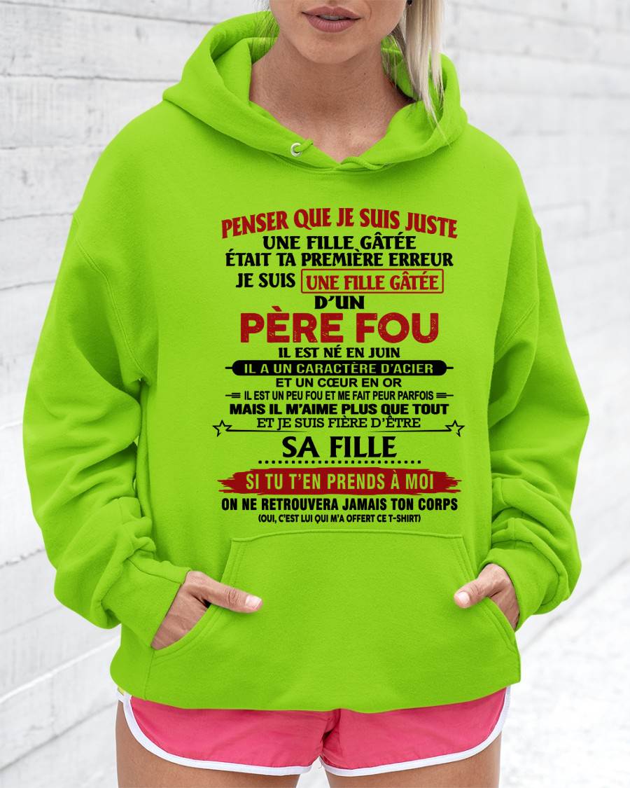 JUIN / PAPA FOU, FILLE GÂTÉE - CADEAU DE PAPA - TLEE06 (SKU2605-354-06)