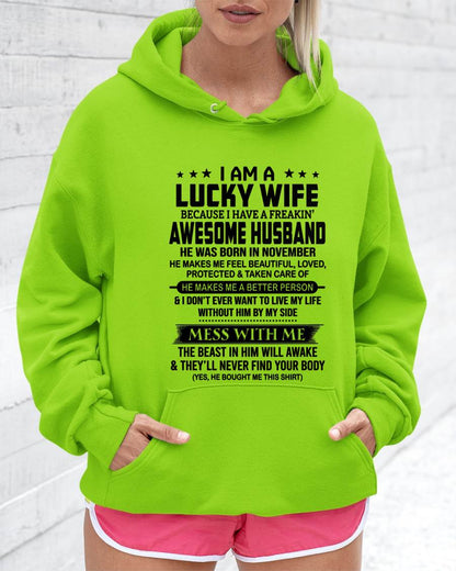 NOVEMBER BORN HUSBAND'S LUCKY WIFE - FROM HUSBAND - TLEE11 (SKU2605-97-11)