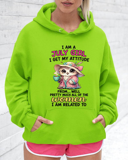 JULY GIRL – I GET MY ATTITUDE FROM MY FAMILY - FOR WOMEN - TLEE07 (SKU2604-294-07)