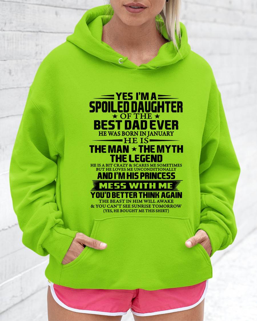 JANUARY - SPOILED DAUGHTER OF THE BEST DAD EVER - FROM DAD - TLEE01 (SKU2604-197-01)