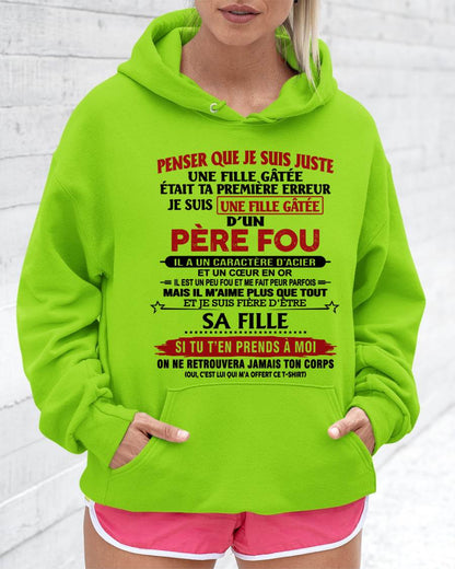 PAPA FOU, FILLE GÂTÉE - CADEAU DE PAPA - TLEE00 (SKU2605-354-00)