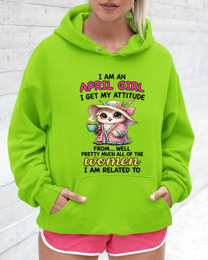 APRIL GIRL – I GET MY ATTITUDE FROM MY FAMILY - FOR WOMEN - TLEE04 (SKU2604-294-04)