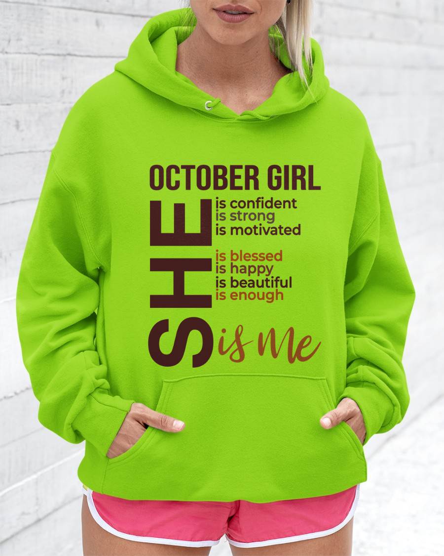 OCTOBER BORN GIRL – CONFIDENT & STRONG - FOR WOMEN - TLEE10 (SKU2605-04-10)