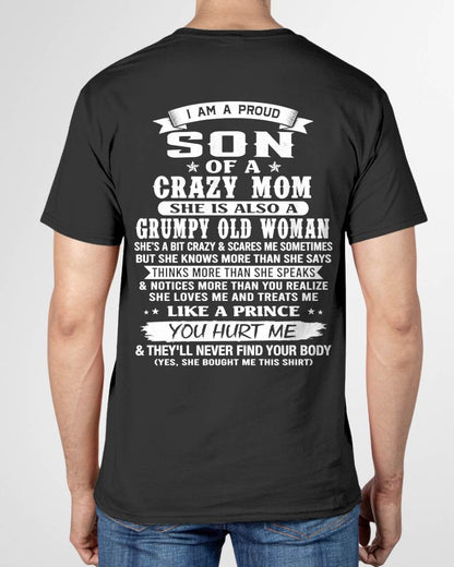 PROUD SON OF A CRAZY MOM - FROM MOM - TLEE00 (SKU2606-127-00)