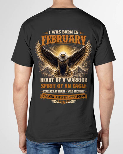 FEBRUARY BORN WARRIOR EAGLE SHIRT DESIGN - FOR MAN - TLEE02 (SKU2605-225-02)