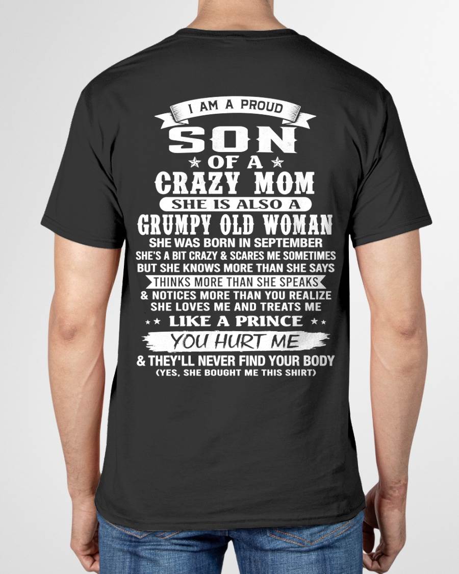 SEPTEMBER - PROUD SON OF A CRAZY MOM - FROM MOM - TLEE09 (SKU2606-127-09)