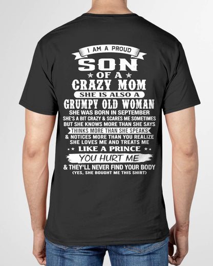 SEPTEMBER - PROUD SON OF A CRAZY MOM - FROM MOM - TLEE09 (SKU2606-127-09)