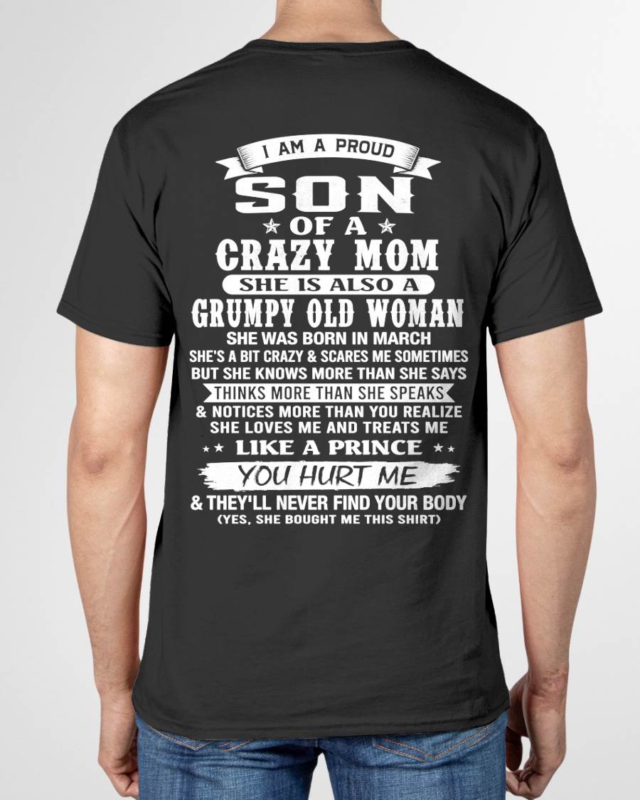 MARCH - PROUD SON OF A CRAZY MOM - FROM MOM - TLEE03 (SKU2606-127-03)