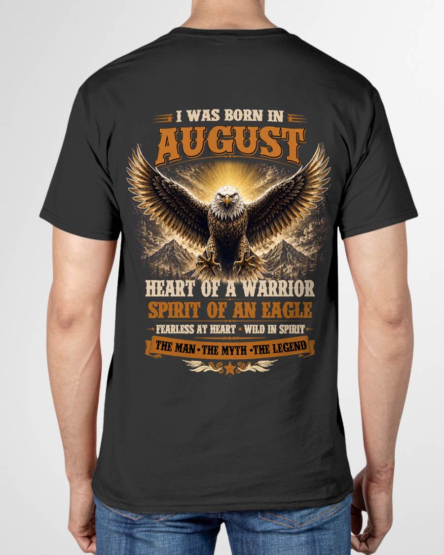 AUGUST BORN WARRIOR EAGLE SHIRT DESIGN - FOR MAN - TLEE08 (SKU2605-225-08)
