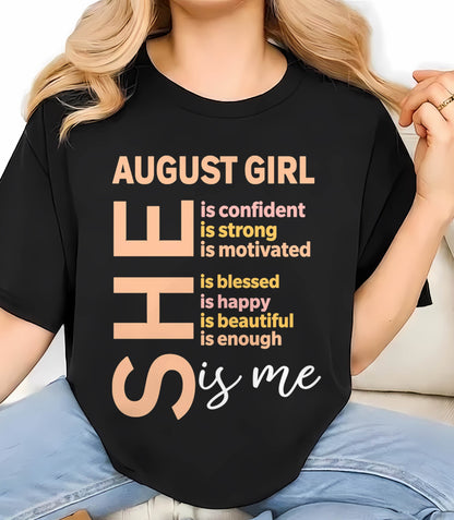 AUGUST GIRL - SELF LOVE TYPOGRAPHY - FOR WOMEN - TLEE08 (SKU2606-255-08)