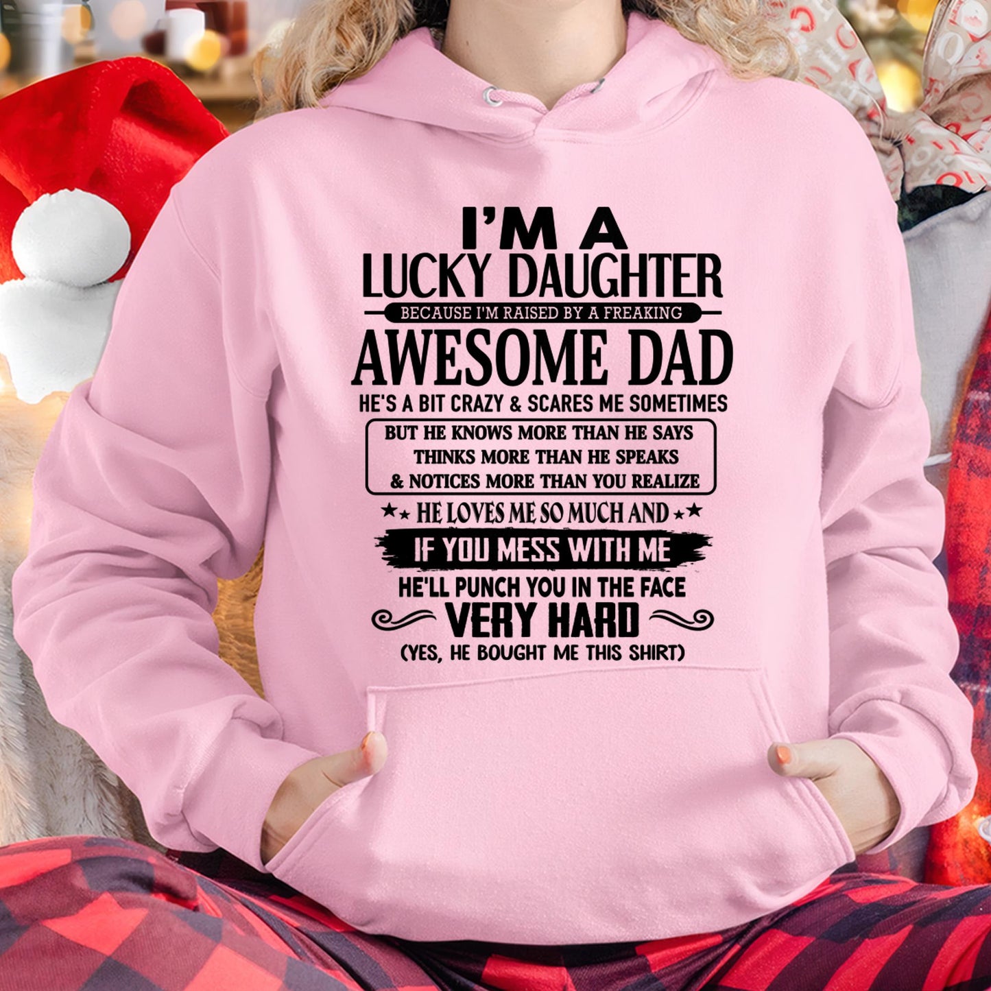 I'm Lucky Daughter - Gift for Daughter from Dad -TLEE00 (SKU-TLUCKYDD-00)