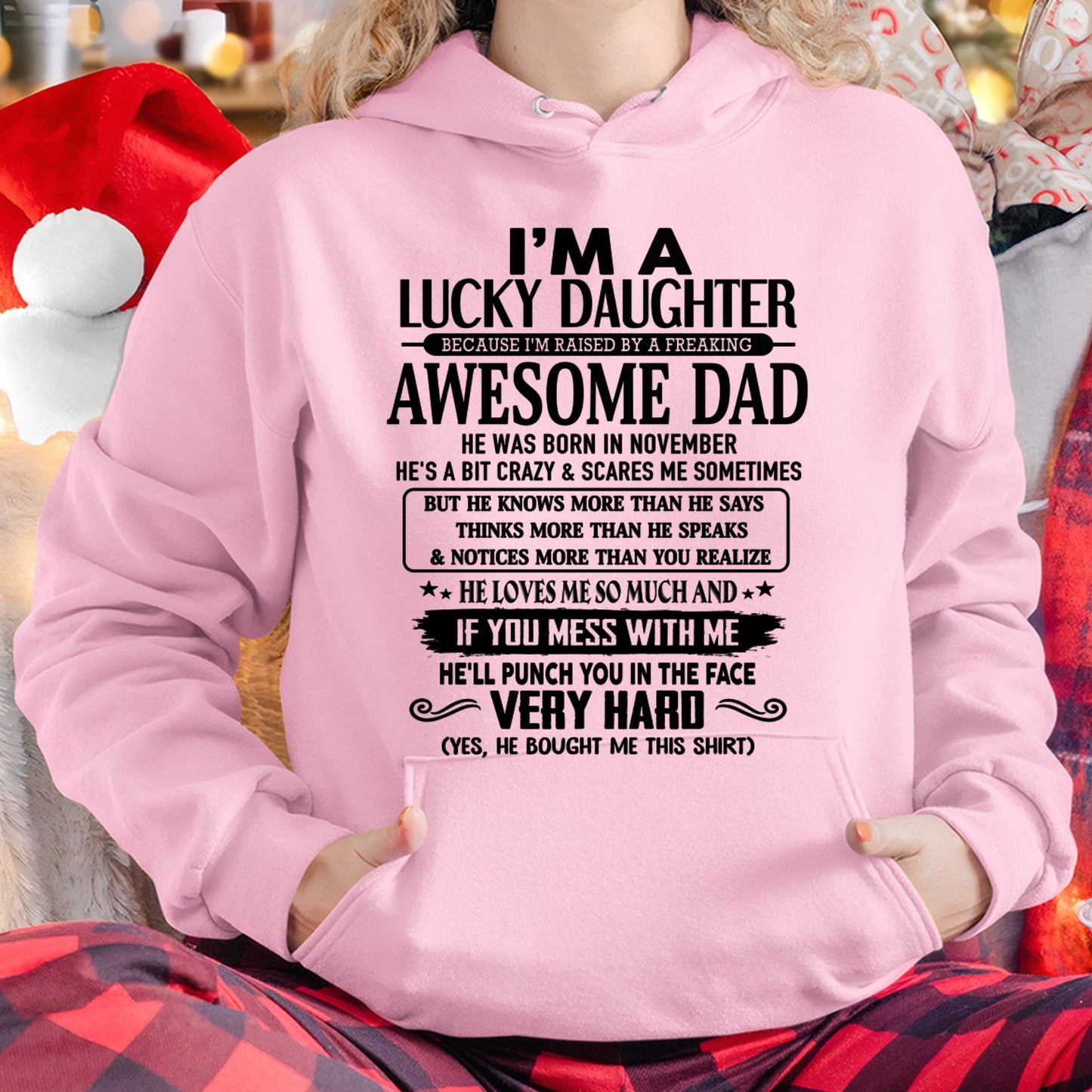 November - I'm Lucky Daughter - Gift for Daughter from Dad - TLEE11 (SKU-TLUCKYDD-11)