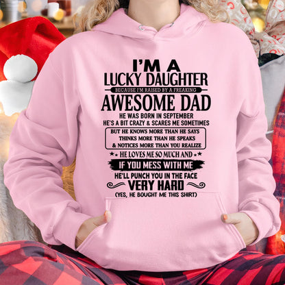 September - I'm Lucky Daughter - Gift for Daughter from Dad - TLEE09 (SKU-TLUCKYDD-09)
