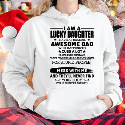 January - I'm Lucky Daughter - Gift for Daughter from Dad - TLEE01 (SKU-T1406DD-01)