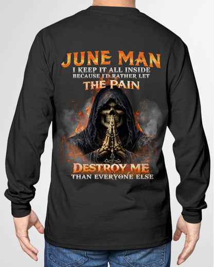 JUNE MAN SKULL SHIRT – I KEEP IT ALL INSIDE DARK GOTHIC T-SHIRT - FOR MAN - TLEE06 (SKU2604-136-06)