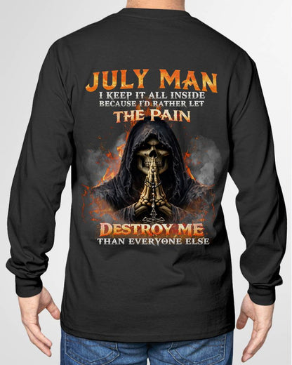 JULY MAN SKULL SHIRT – I KEEP IT ALL INSIDE DARK GOTHIC T-SHIRT - FOR MAN - TLEE07 (SKU2604-136-07)