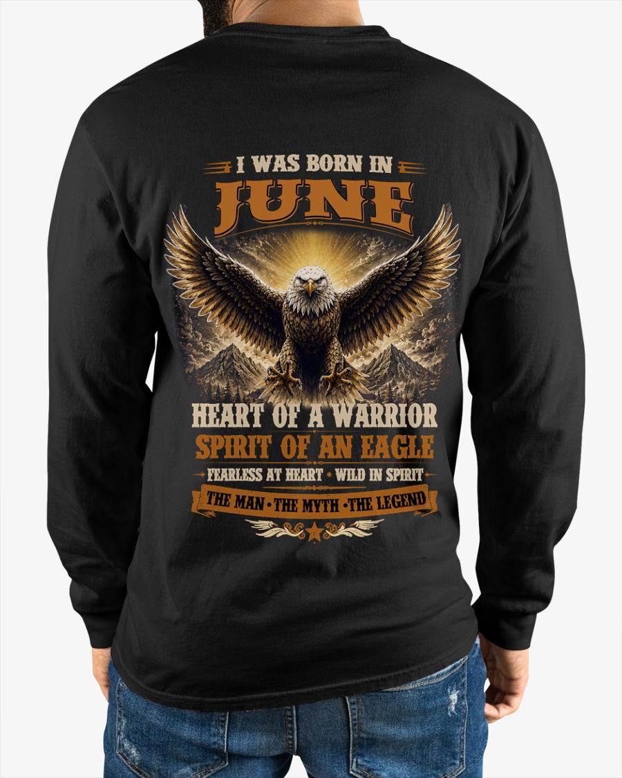 JUNE BORN WARRIOR EAGLE SHIRT DESIGN - FOR MAN - TLEE06 (SKU2605-225-06)