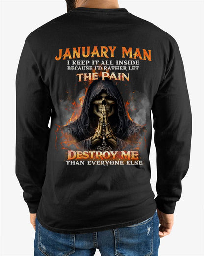 JANUARY MAN SKULL SHIRT – I KEEP IT ALL INSIDE DARK GOTHIC T-SHIRT - FOR MAN - TLEE01 (SKU2604-136-01)