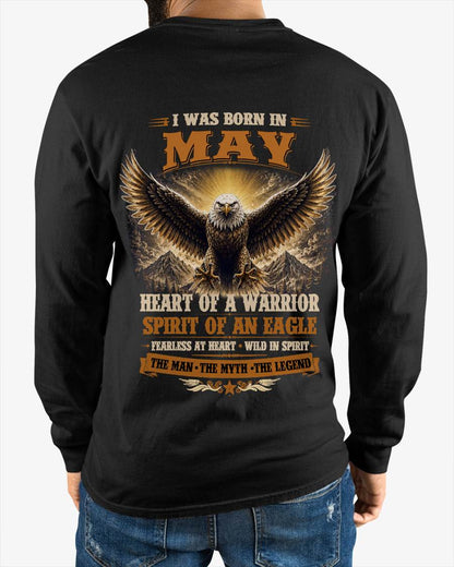 MAY BORN WARRIOR EAGLE SHIRT DESIGN - FOR MAN - TLEE05 (SKU2605-225-05)