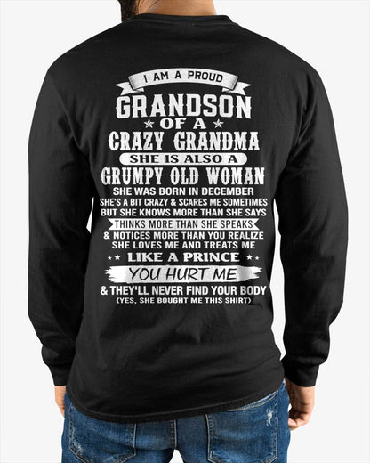 DECEMBER - GRANDSON OF A CRAZY GRANDMA - FROM GRANDMA - TLEE12 (SKU2606-274-12)