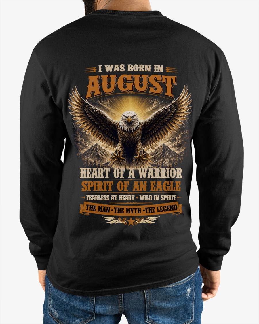 AUGUST BORN WARRIOR EAGLE SHIRT DESIGN - FOR MAN - TLEE08 (SKU2605-225-08)