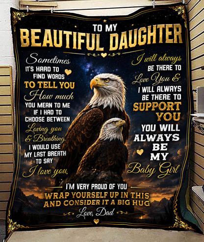 Special Gift For Your Daughter Blanket - From Dad (SKU2605-77)