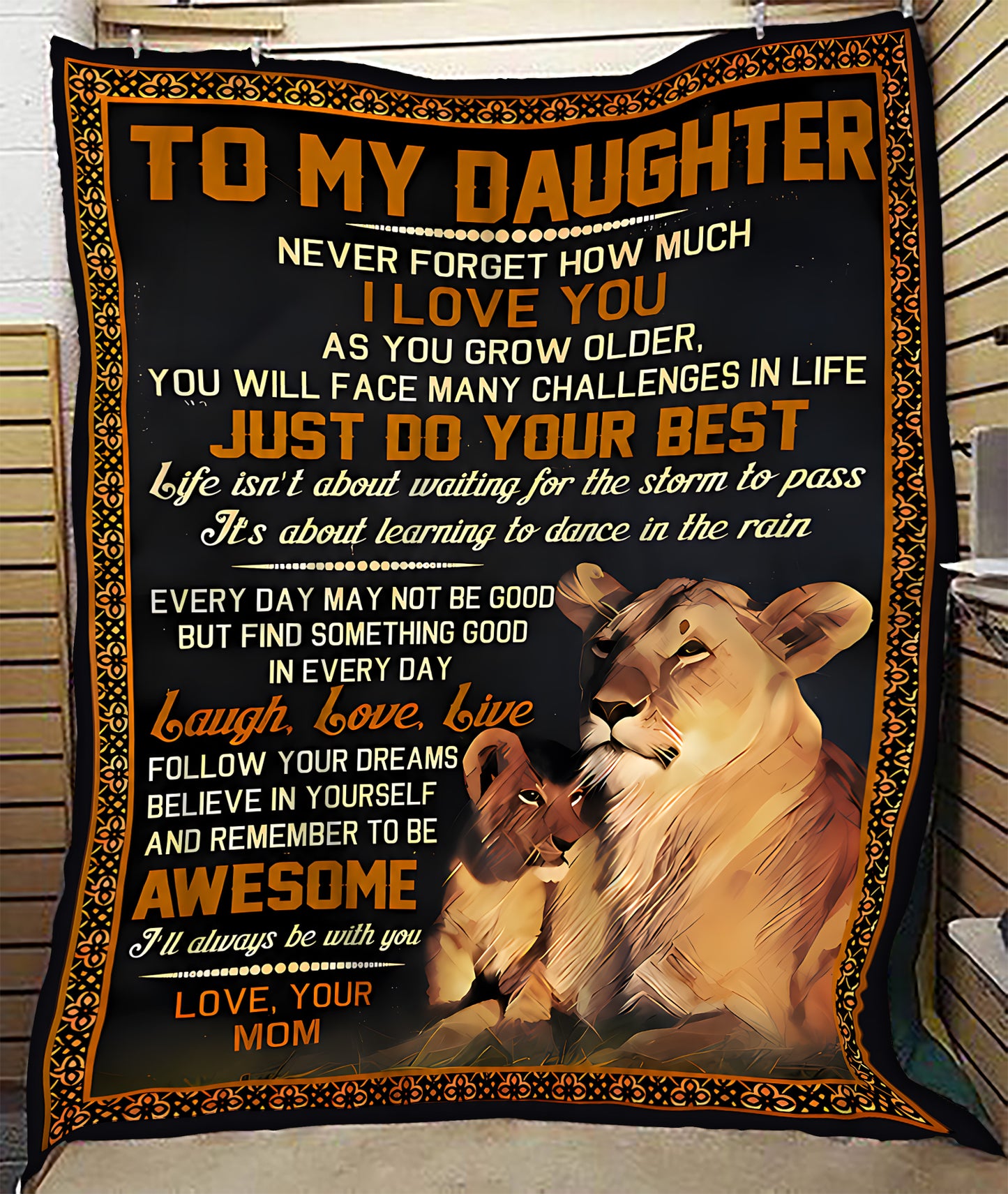 Special Gift For Your Daughter Blanket - From Mom (SKU2606-219)