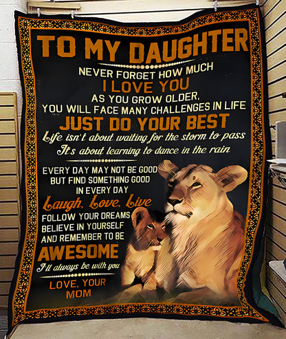 Special Gift For Your Daughter Blanket - From Mom (SKU2606-219)