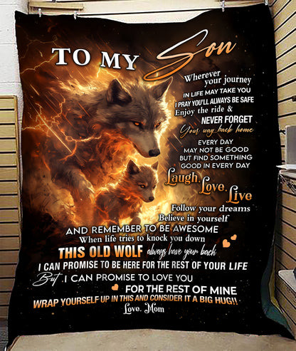 Special Gift For Your Son Blanket - From Mom (SKUB12-81)