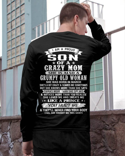 MARCH - PROUD SON OF A CRAZY MOM - FROM MOM - TLEE03 (SKU2606-127-03)