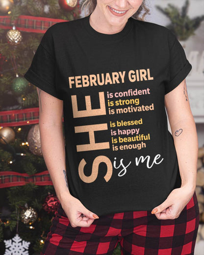 FEBRUARY GIRL - SELF LOVE TYPOGRAPHY - FOR WOMEN - TLEE02 (SKU2606-255-02)
