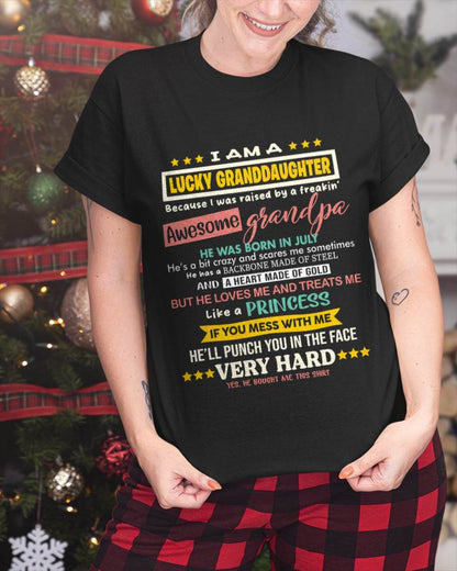 JULY GRANDPA – BLESSED GRANDDAUGHTER RAISED BY AN AMAZING GRANDPA - FROM GRANDPA - TLEE07 (SKU2603-273-07)