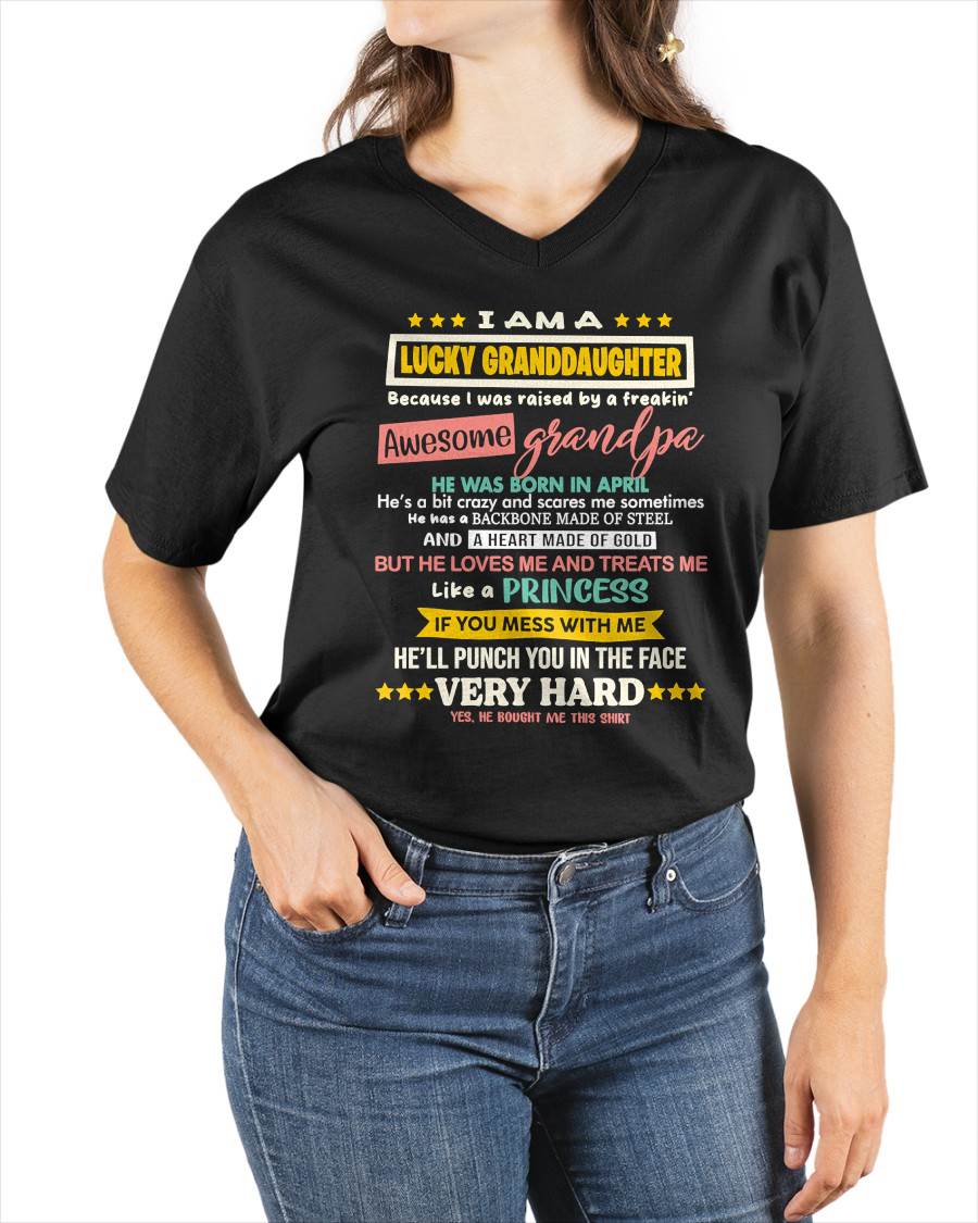 APRIL GRANDPA – BLESSED GRANDDAUGHTER RAISED BY AN AMAZING GRANDPA - FROM GRANDPA - TLEE04 (SKU2603-273-04)
