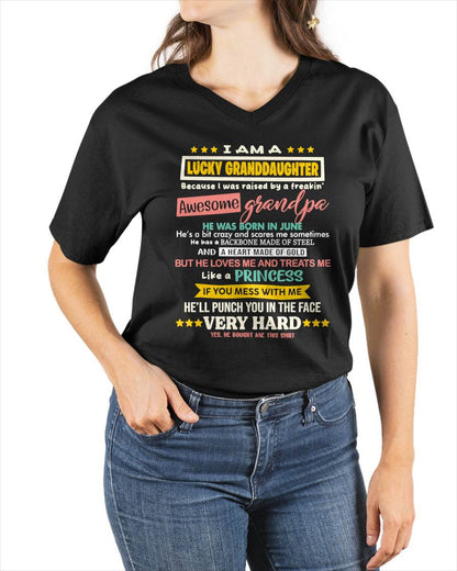 JUNE GRANDPA – BLESSED GRANDDAUGHTER RAISED BY AN AMAZING GRANDPA - FROM GRANDPA - TLEE06 (SKU2603-273-06)
