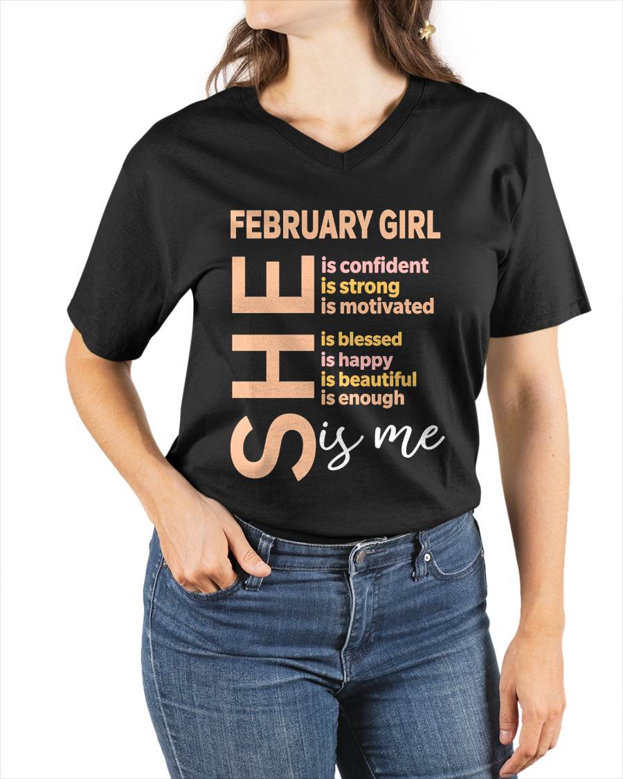 FEBRUARY GIRL - SELF LOVE TYPOGRAPHY - FOR WOMEN - TLEE02 (SKU2606-255-02)