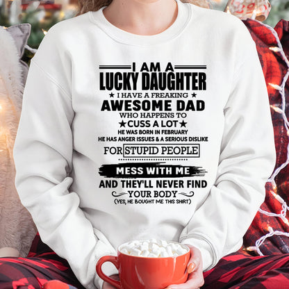 February - I'm Lucky Daughter - Gift for Daughter from Dad - TLEE02 (SKU-T1406DD-02)