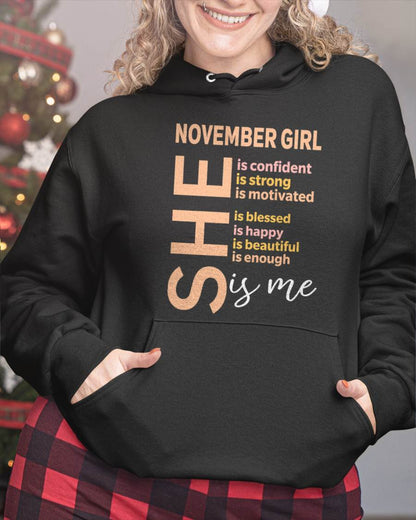 NOVEMBER GIRL - SELF LOVE TYPOGRAPHY - FOR WOMEN - TLEE11 (SKU2606-255-11)