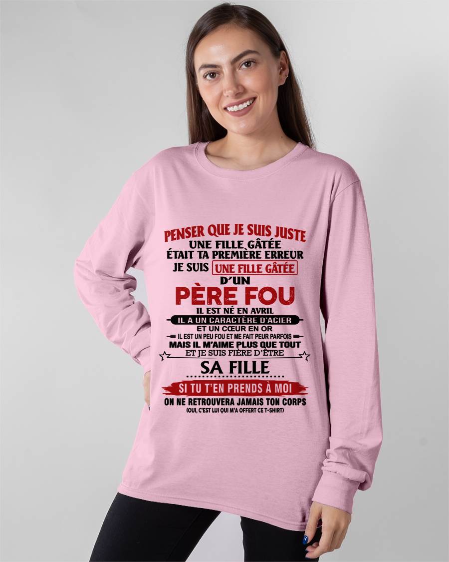 AVRIL / PAPA FOU, FILLE GÂTÉE - CADEAU DE PAPA - TLEE04 (SKU2605-354-04)