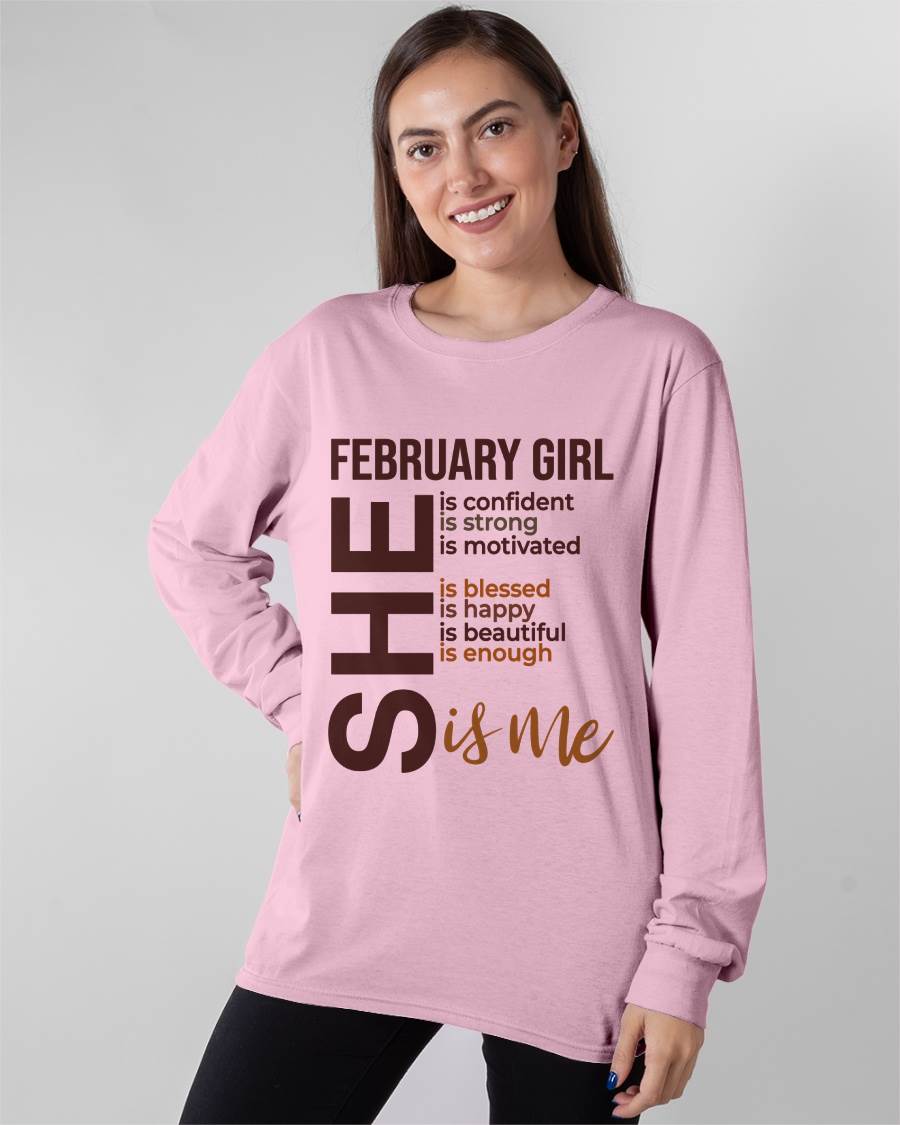 FEBRUARY BORN GIRL – CONFIDENT & STRONG - FOR WOMEN - TLEE02 (SKU2605-04-02)