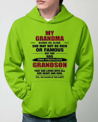 JUNE GRANDMA LOVES ME – PRICELESS GRANDSON GIFT- FROM GRANDMA - TLEE06 (SKU2604-260-06)