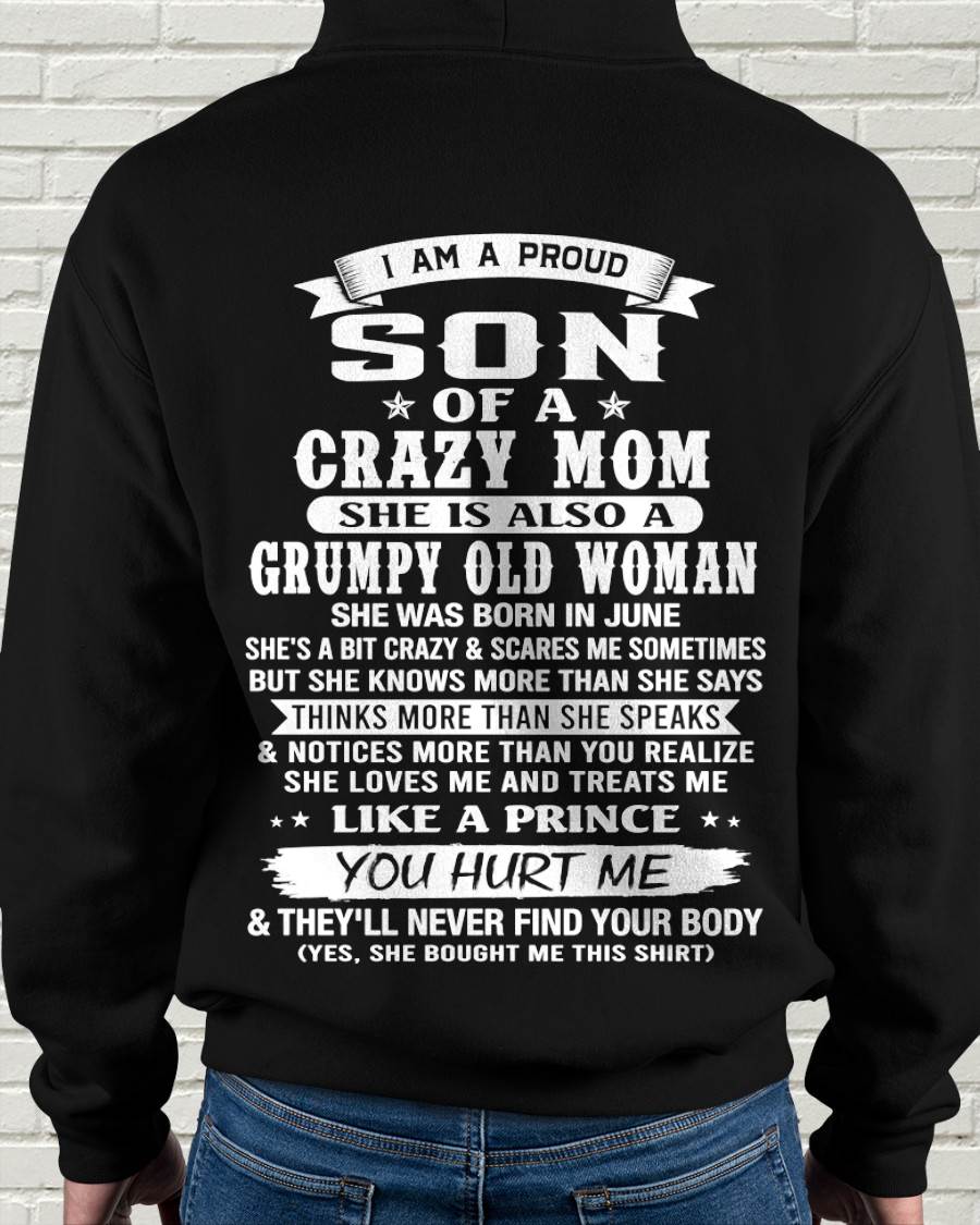 JUNE - PROUD SON OF A CRAZY MOM - FROM MOM - TLEE06 (SKU2606-127-06)