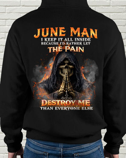 JUNE MAN SKULL SHIRT – I KEEP IT ALL INSIDE DARK GOTHIC T-SHIRT - FOR MAN - TLEE06 (SKU2604-136-06)