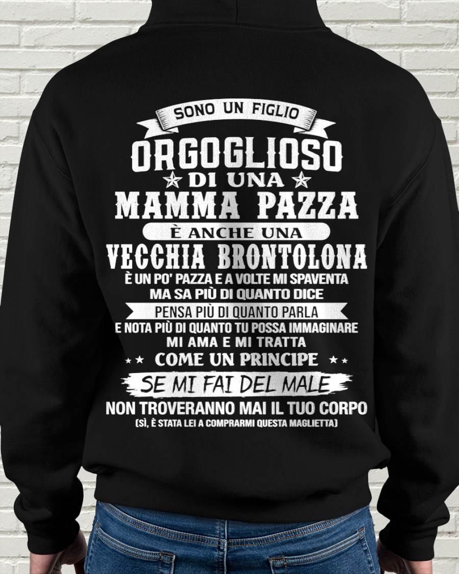 FIGLIO DI UNA MAMMA PAZZA - REGALO DA MAMMA  - TLEE00 (SKU2606-204-00)