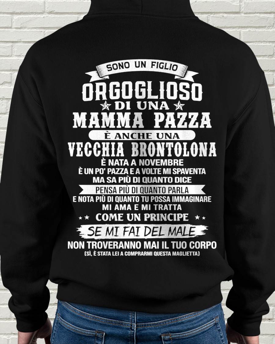 NOVEMBRE / FIGLIO DI UNA MAMMA PAZZA - REGALO DA MAMMA  - TLEE11 (SKU2606-204-11)