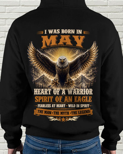 MAY BORN WARRIOR EAGLE SHIRT DESIGN - FOR MAN - TLEE05 (SKU2605-225-05)